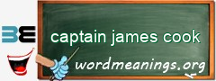 WordMeaning blackboard for captain james cook